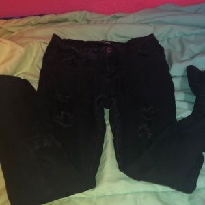 Wax jean black pants